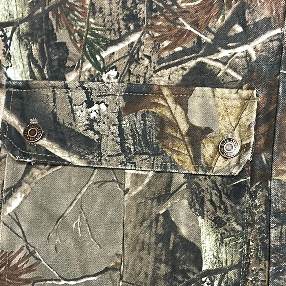 Levi Strauss Canvas Camo Jacket Mens M Mossy Oak Lined Signature Field Gear